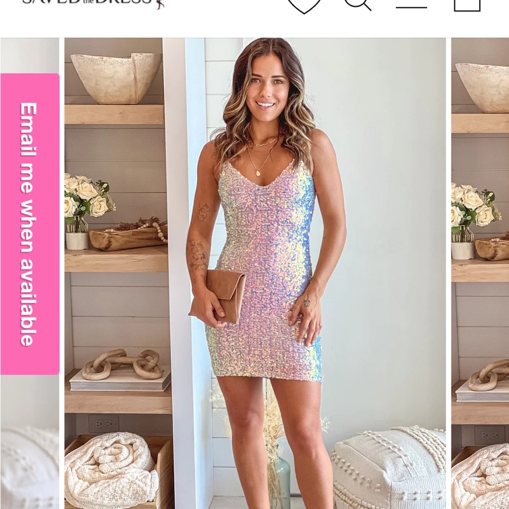 Baby blue sequin mini